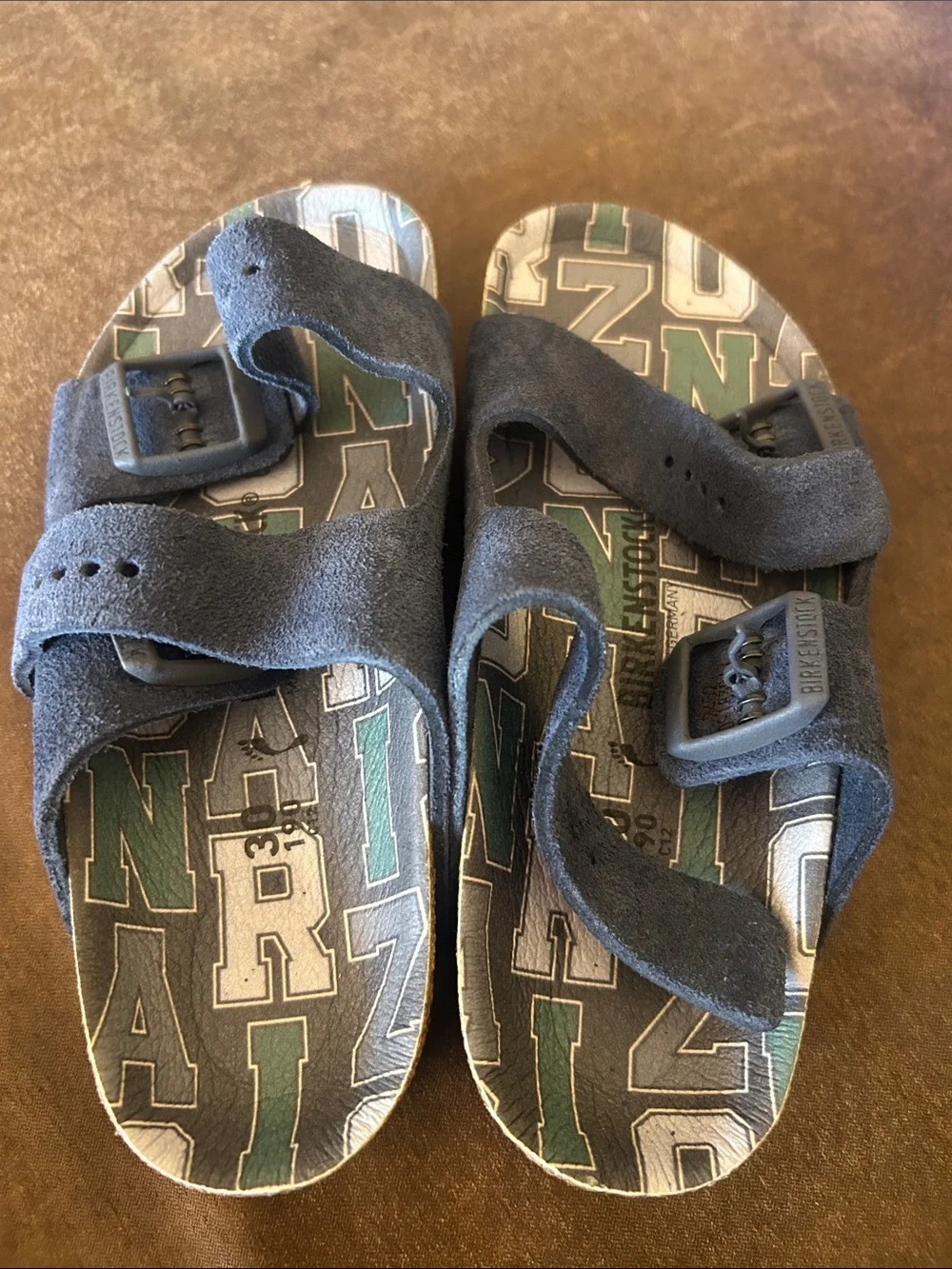 Birkenstock Kids Arizona Suede Sandals in Navy